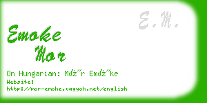 emoke mor business card
